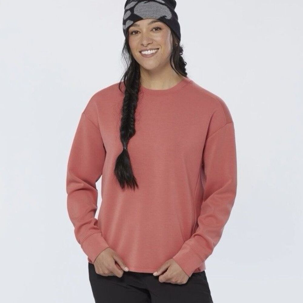 Alaskan Hardgear After Sweat Crew Pullover Sweatshirt Salmon Red Pink Size Large